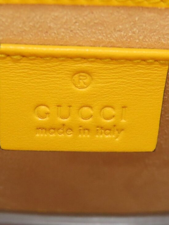 Gucci Horsebit Shoulder Bag Leather Yellow - Picture 6 of 15